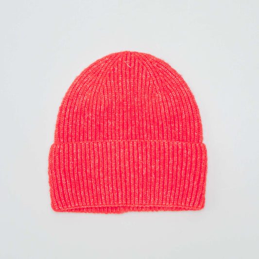 Bonnet c tel large revers Rouge