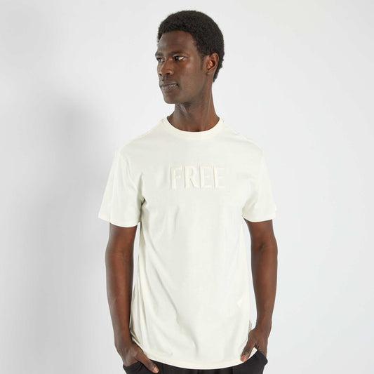 T-shirt manches courtes 'free' blanc