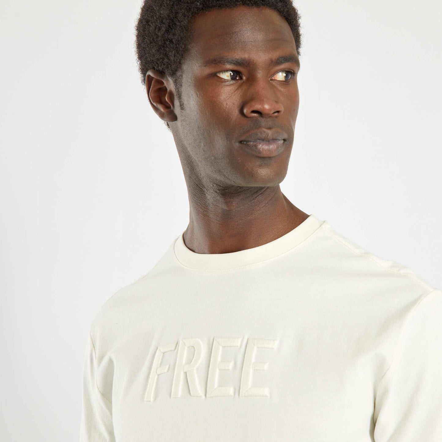 T-shirt manches courtes 'free' blanc