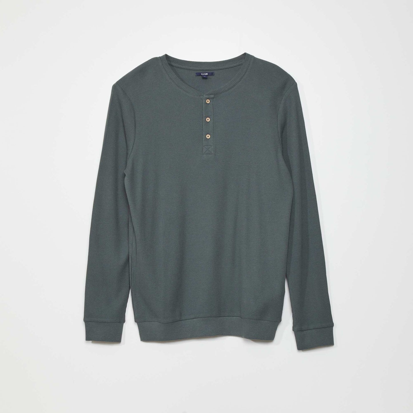 Pyjama long en maille gaufr e - 2 pi ces Vert