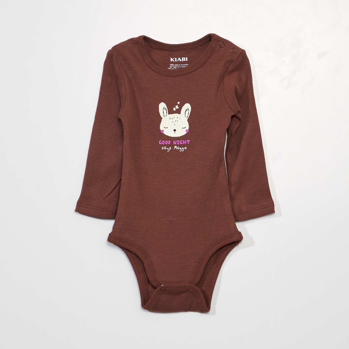 Lot de 2 bodies en maille c tel e Marron/ cru