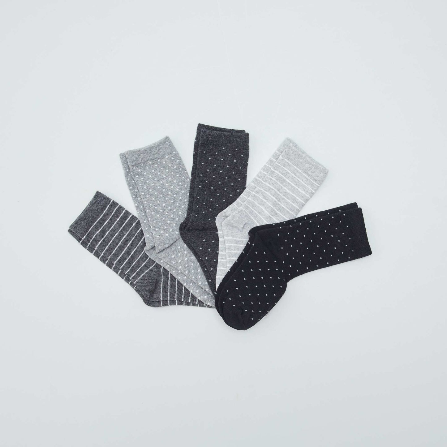 Lot de 5 paires de chaussettes Gris