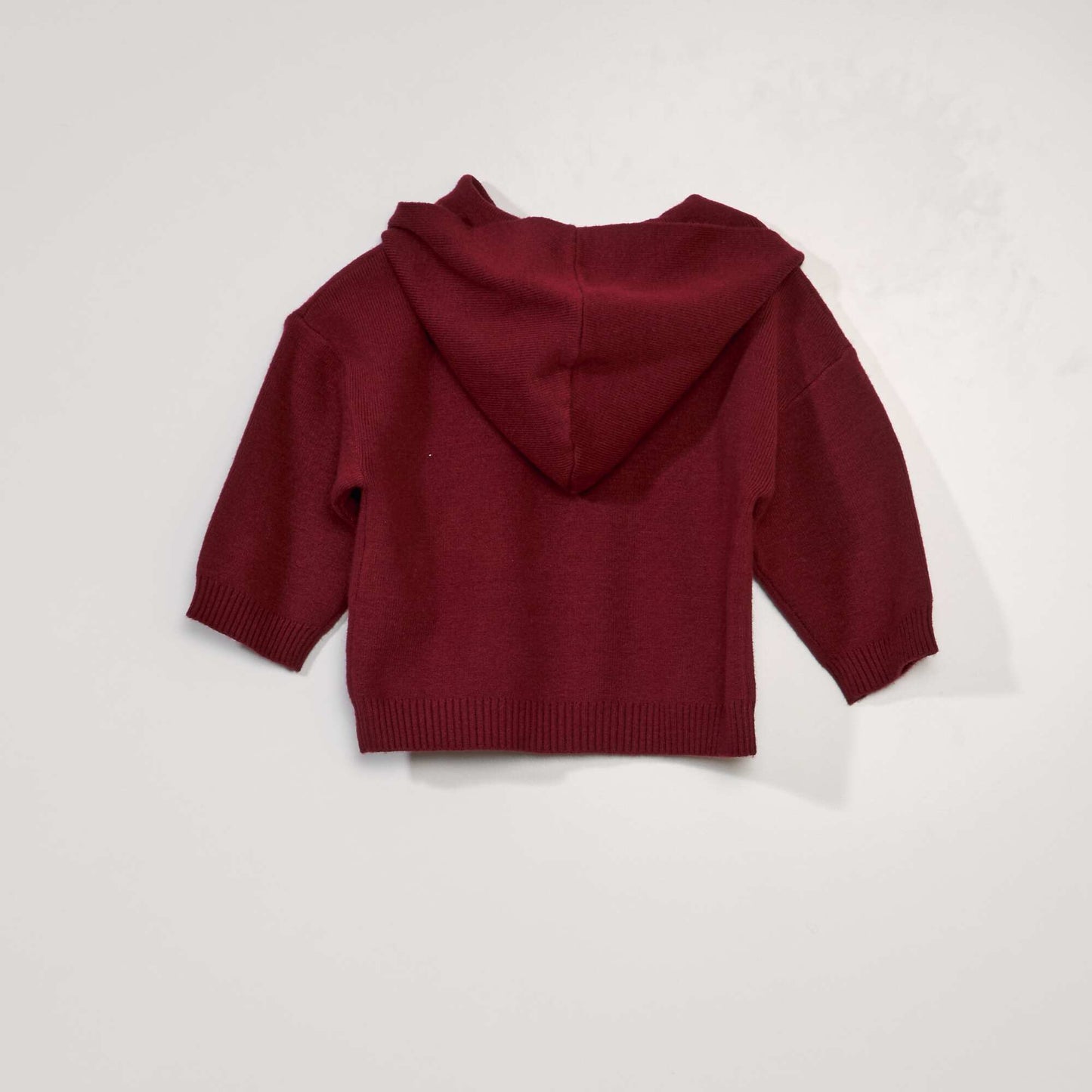 Pull en maille avec capuche Rouge