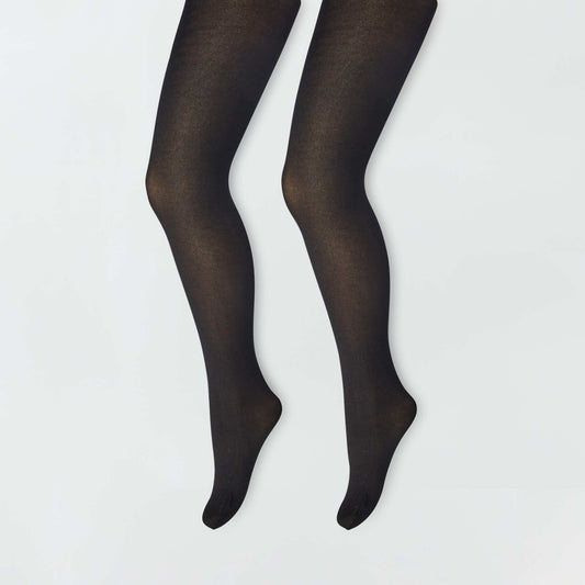 Lot de 2 collants noir
