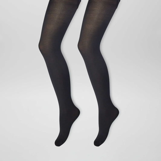 Lot de 2 collants l gers Noir