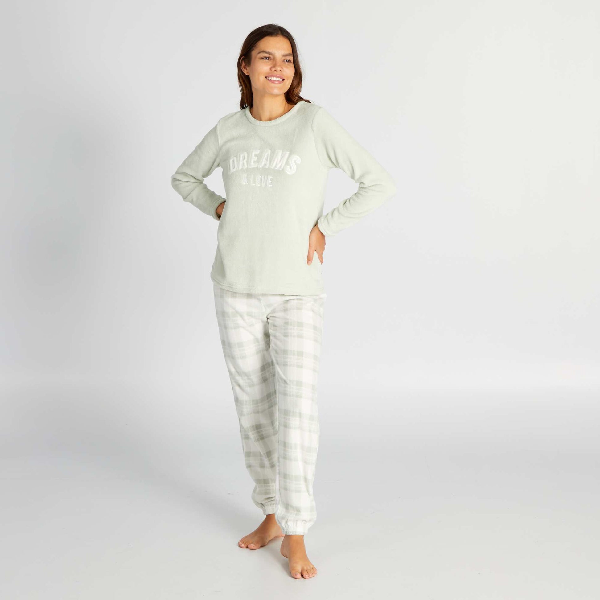 Ensemble pyjama polaire - 2 pi ces Vert