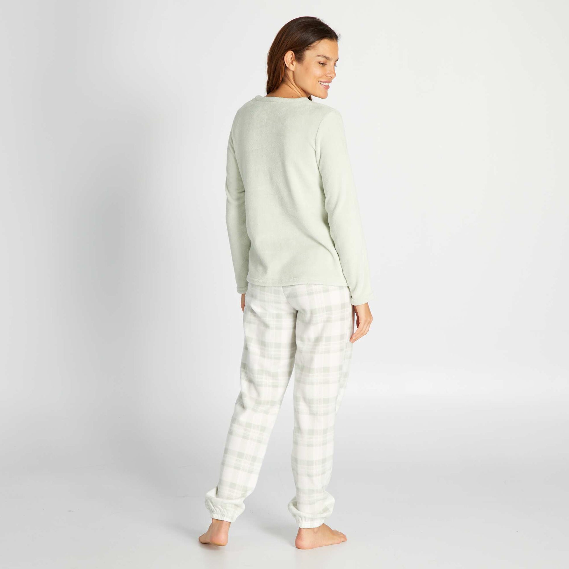 Ensemble pyjama polaire - 2 pi ces Vert