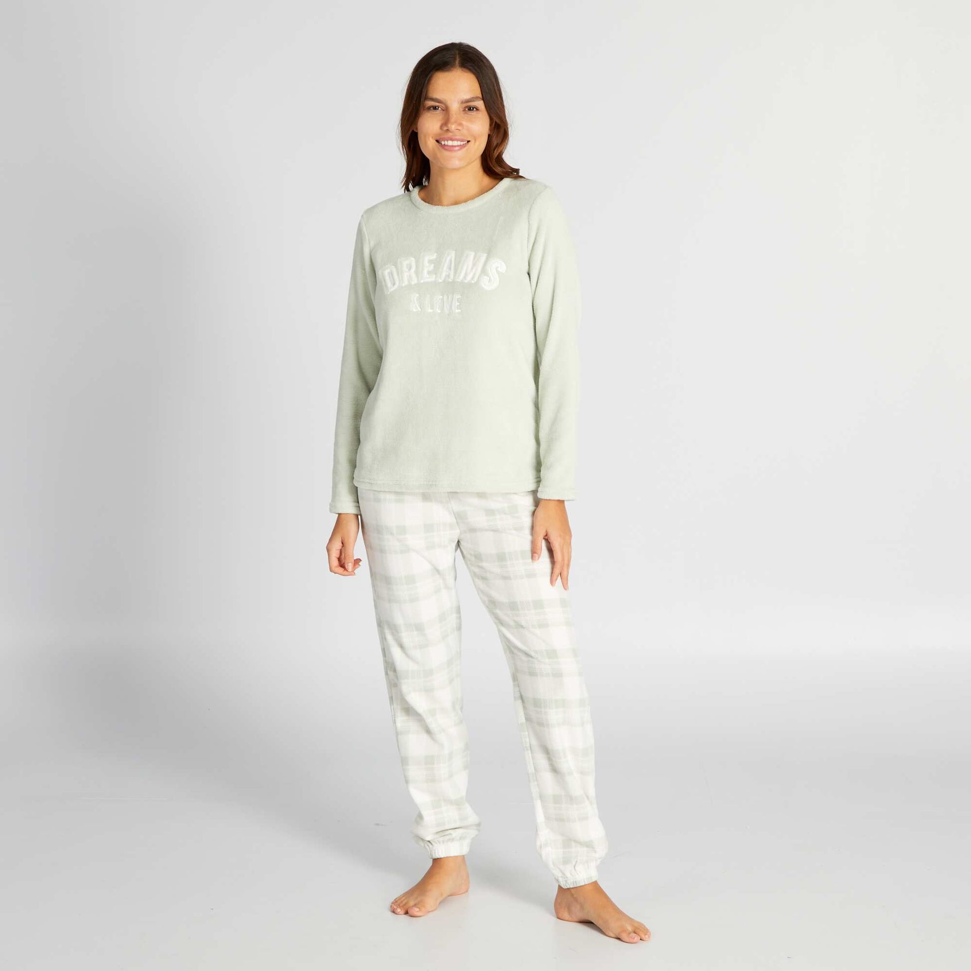 Ensemble pyjama polaire - 2 pi ces Vert