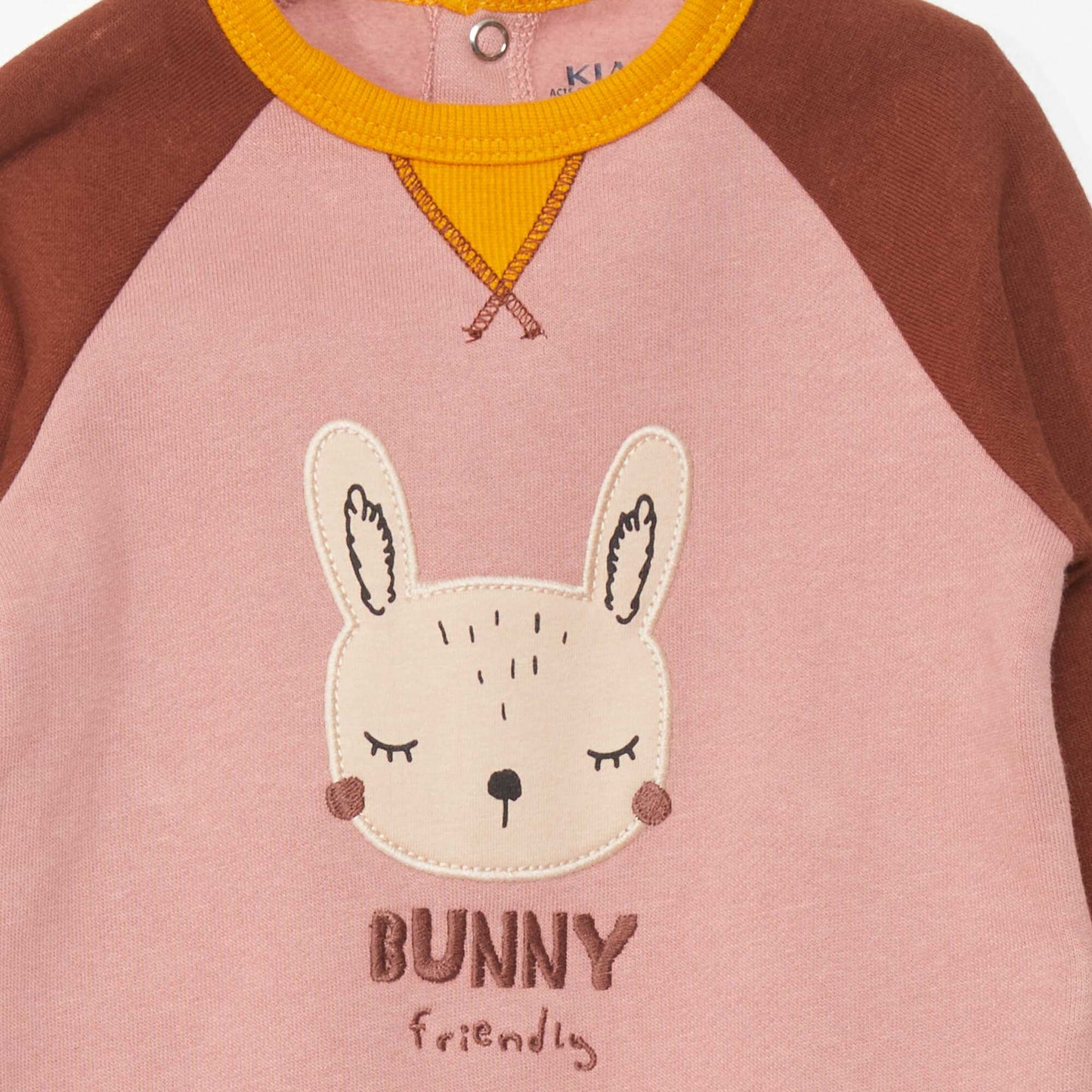 Pyjama tricolore imprim 'lapin' Rose