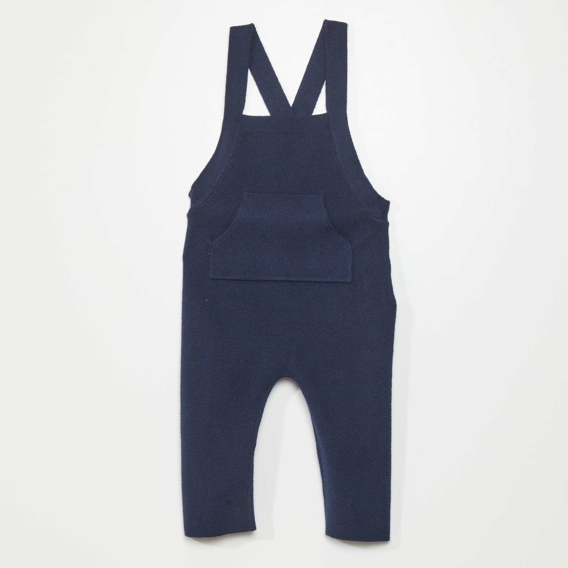 Salopette en maille bleu noir