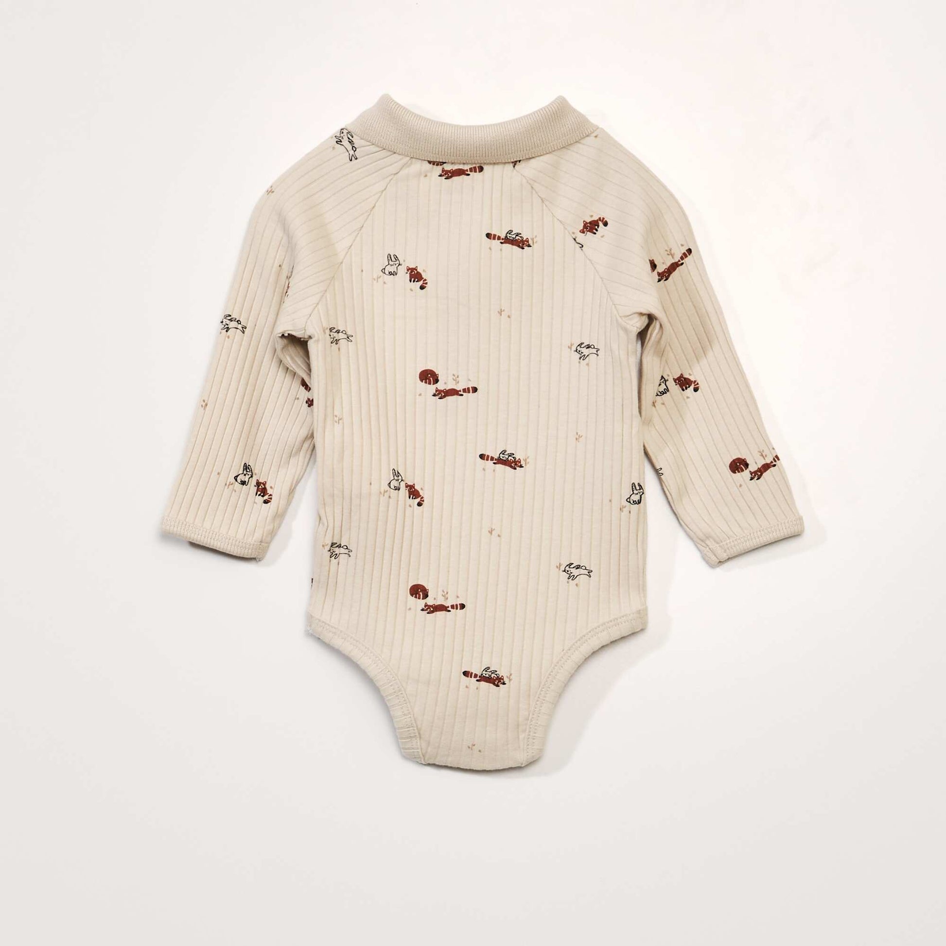 Body maille c tel e et col polo Imprim animaux