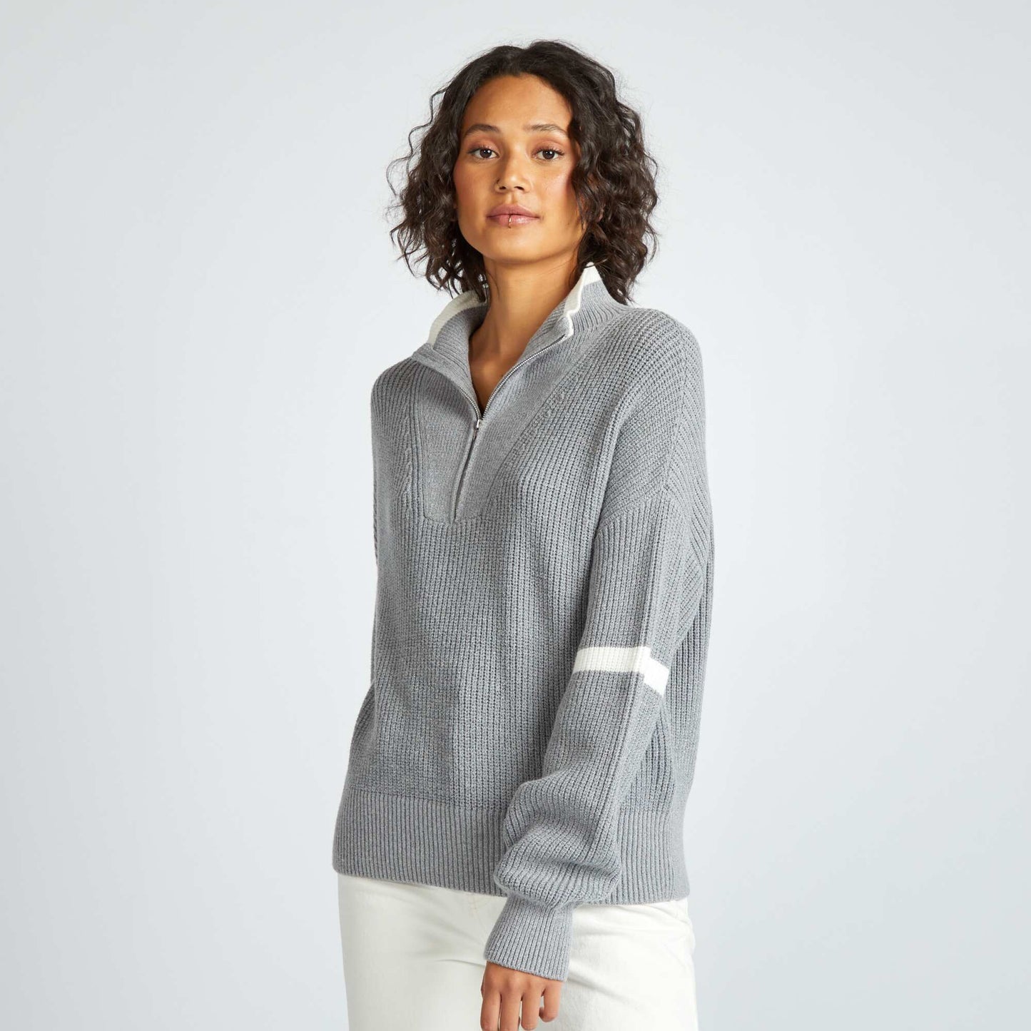 Pull col camionneur Gris