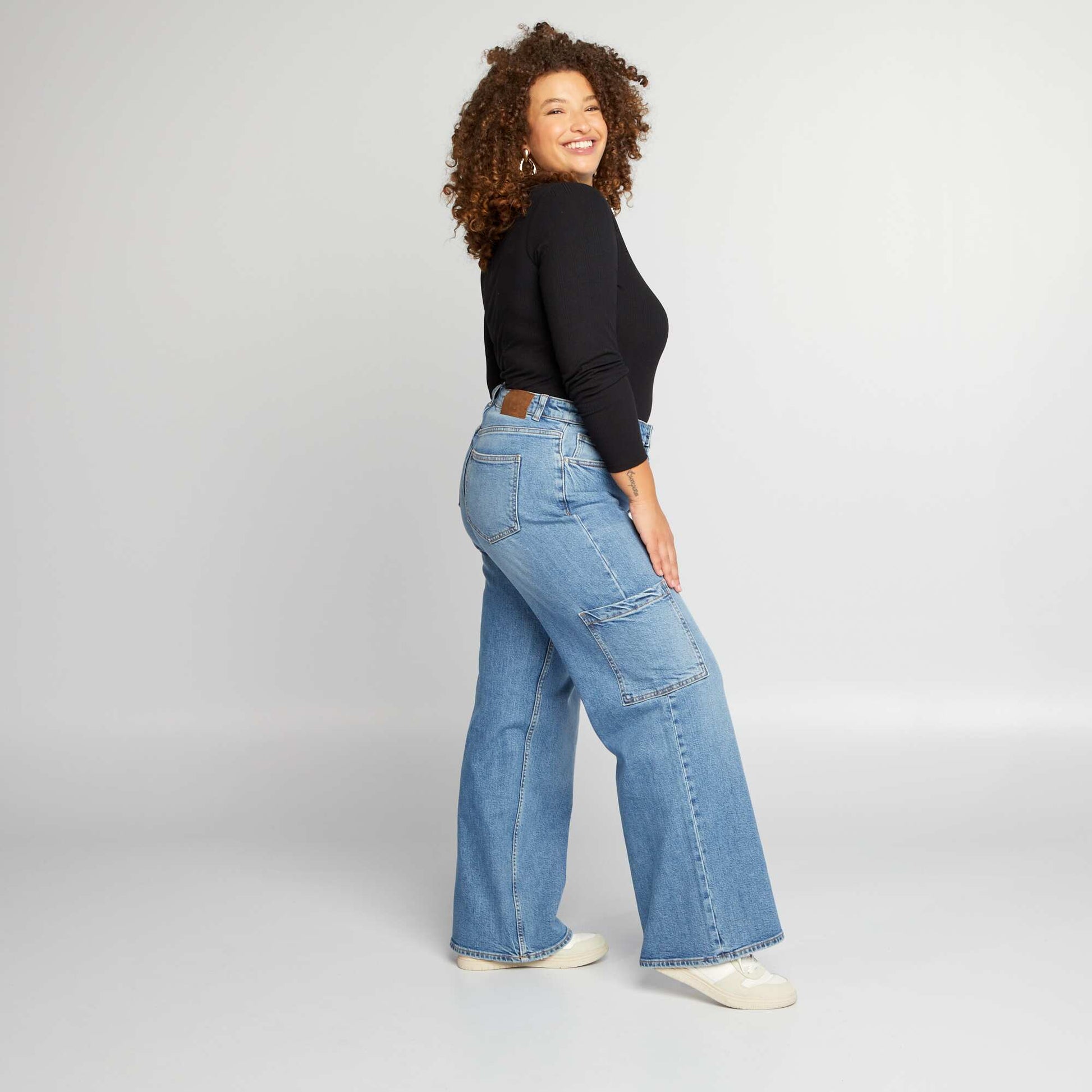 Jean wide leg Bleu