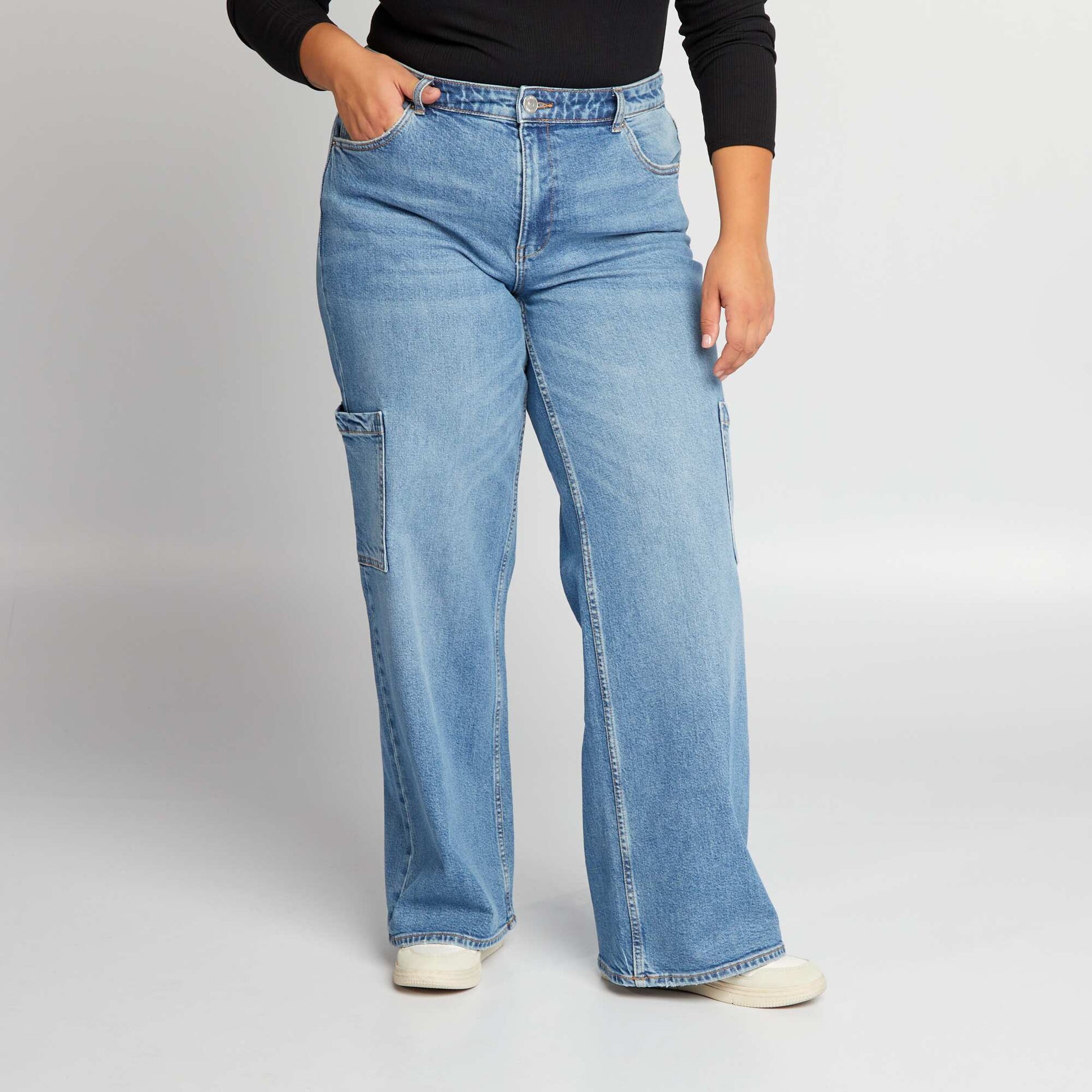 Jean wide leg Bleu
