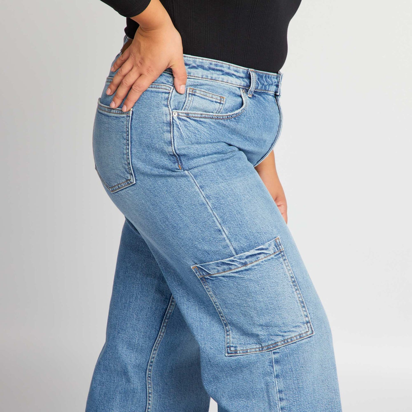 Jean wide leg Bleu
