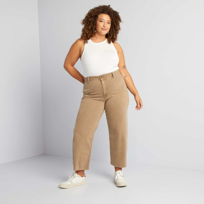 Jean wide leg / large Marron
