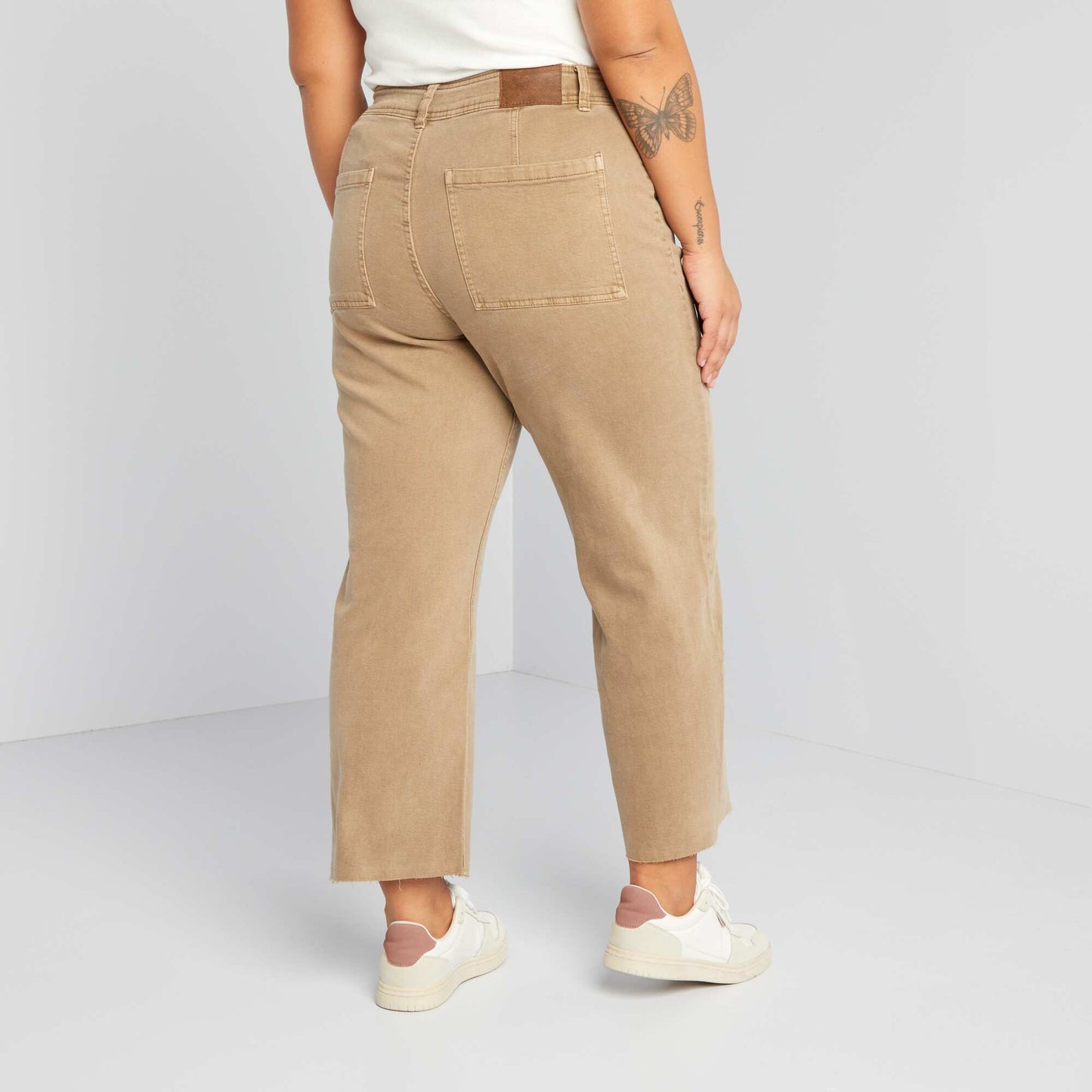 Jean wide leg / large Marron