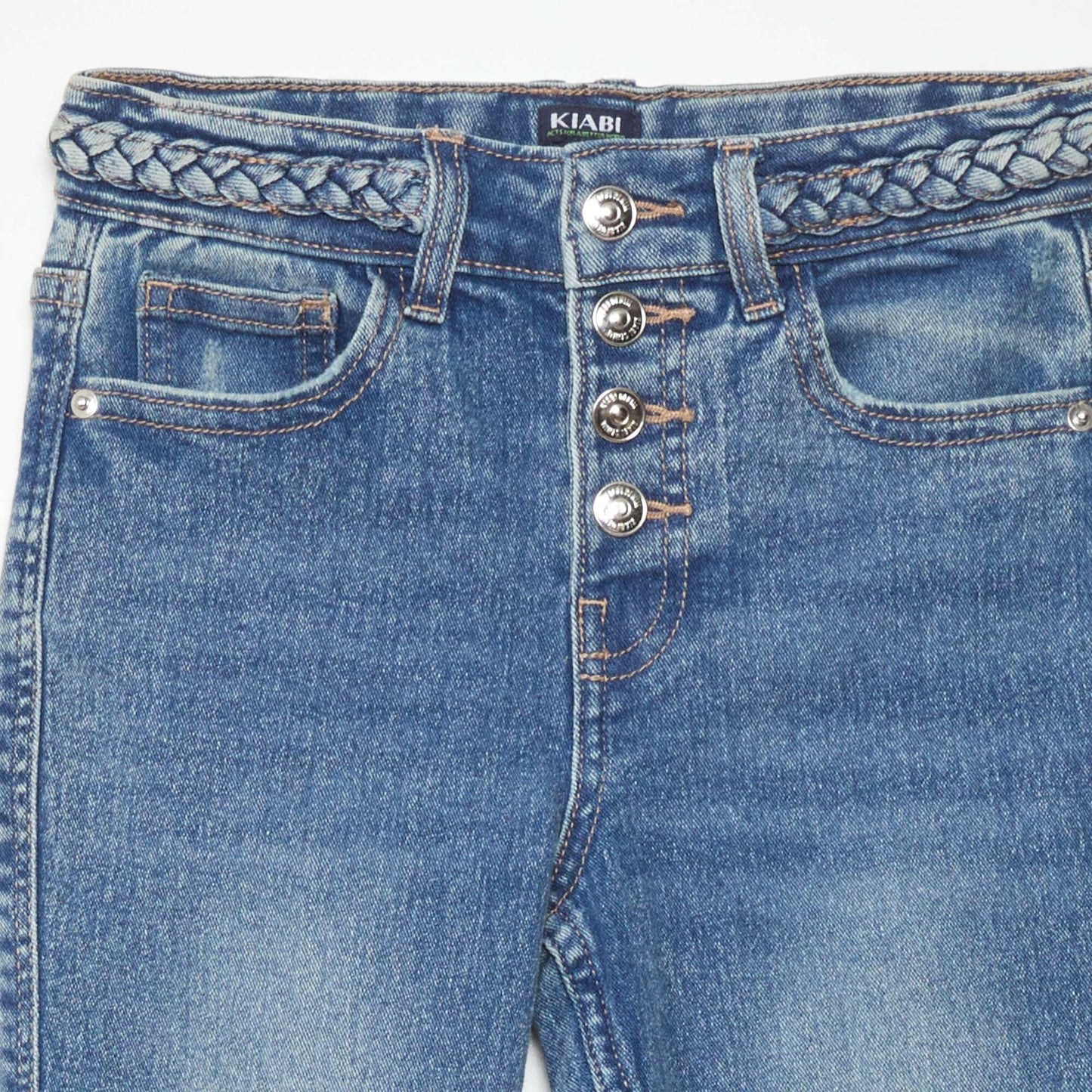 Pantalon flare avec ceinture stress e Bleu