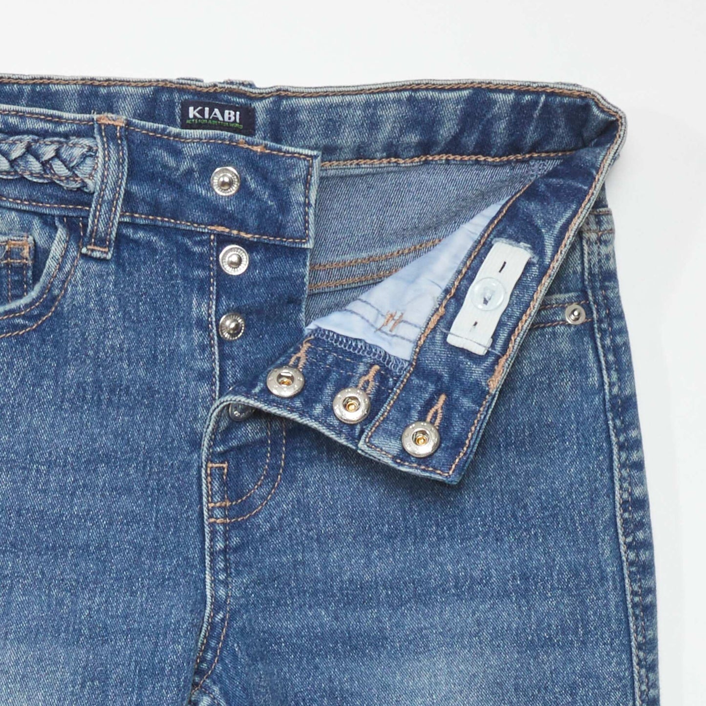 Pantalon flare avec ceinture stress e Bleu