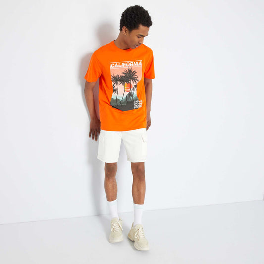 Tee-shirt imprim 'California' Orange