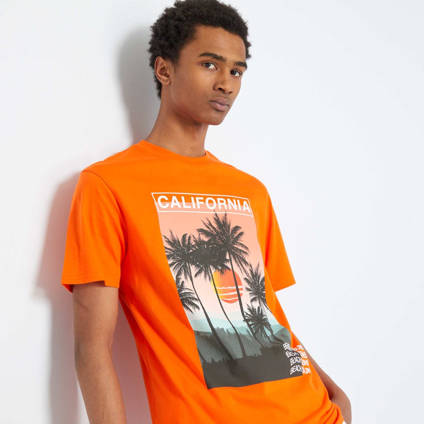 Tee-shirt imprim 'California' Orange