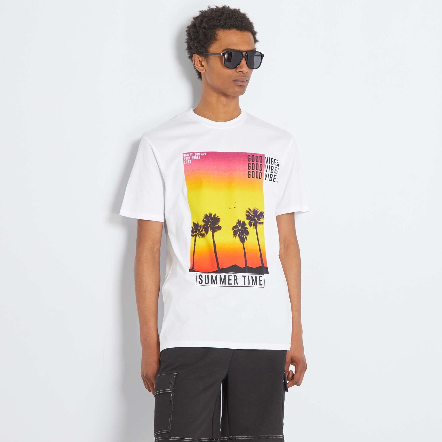 Tee-shirt imprim 'California' blanc