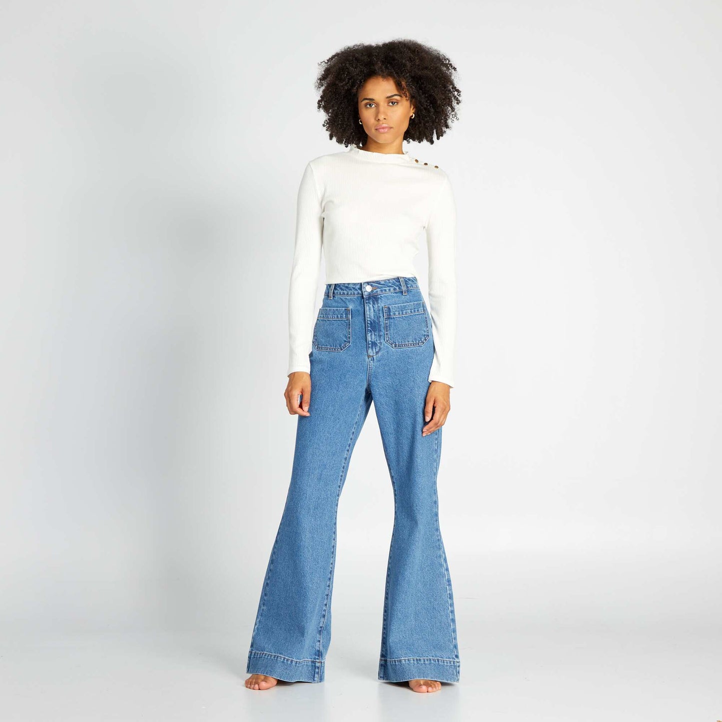 Jean flare Bleu