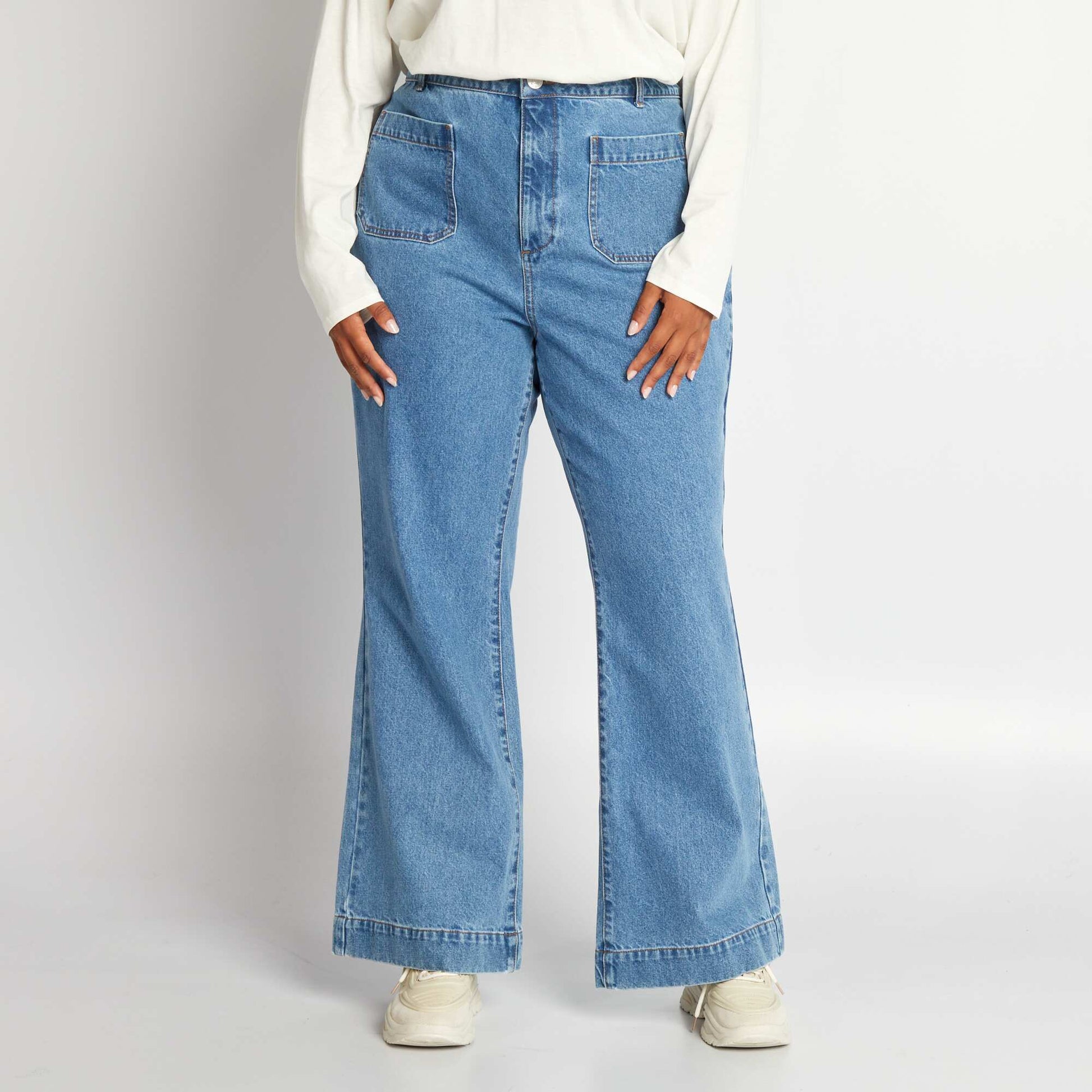 Jean flare taille haute Stone
