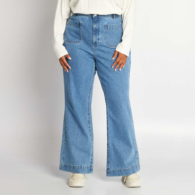 Jean flare taille haute Stone
