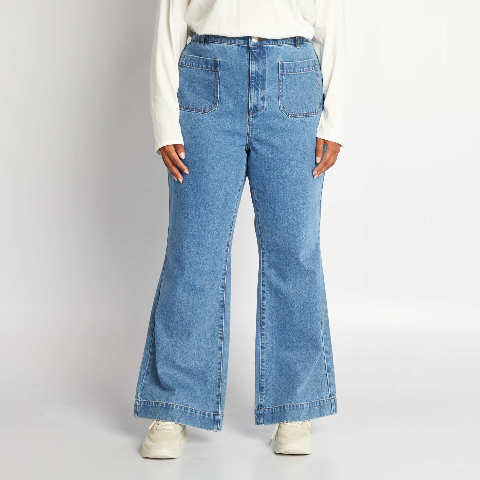 Jean flare taille haute Stone