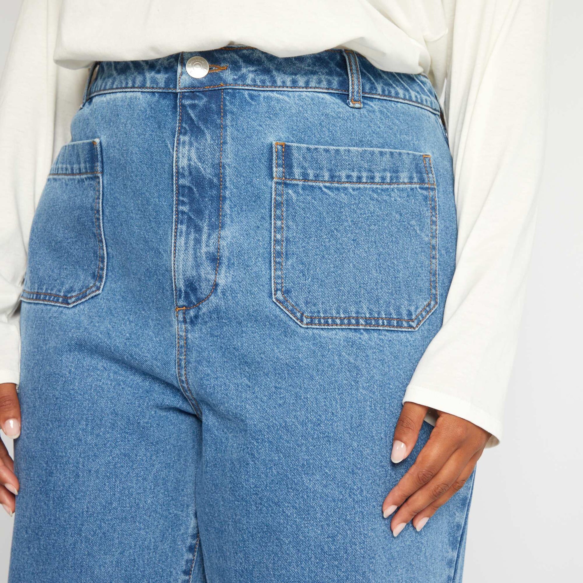 Jean flare taille haute Stone