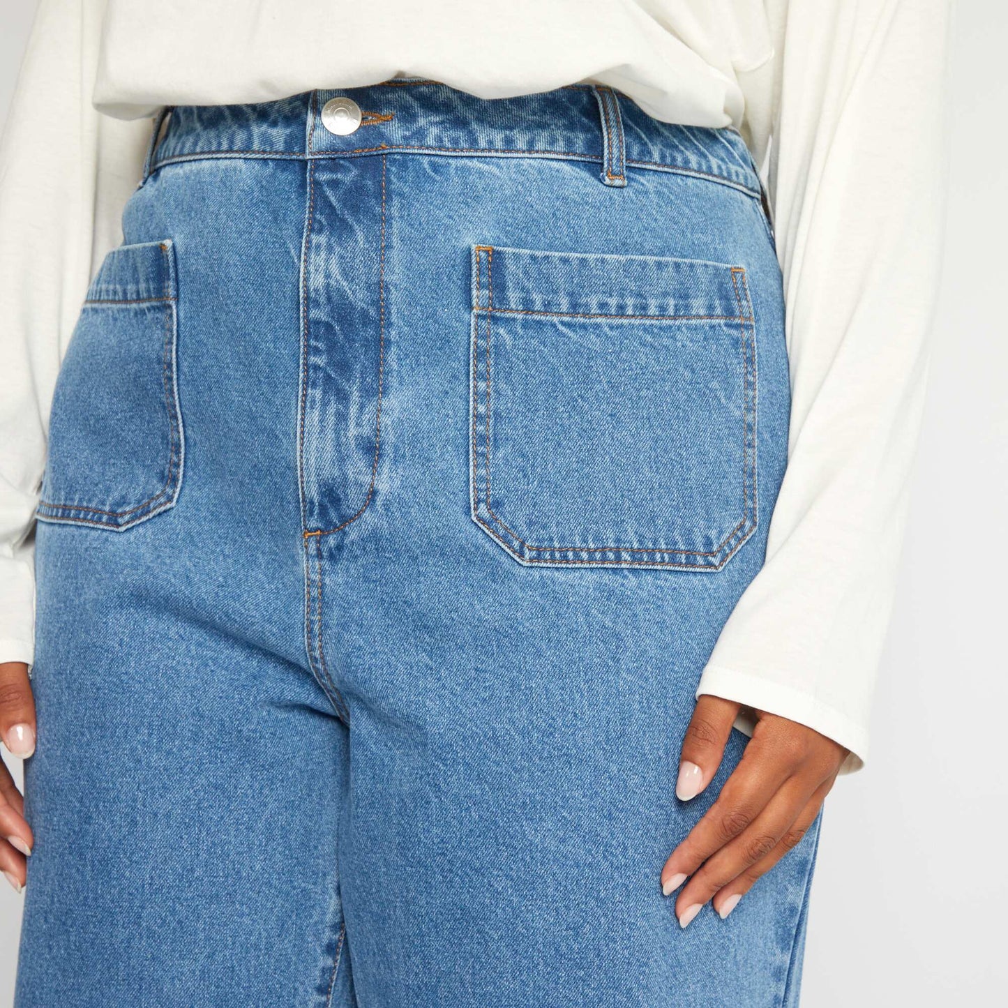 Jean flare taille haute Stone