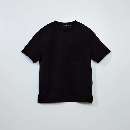 T-shirt maille c tel e noir