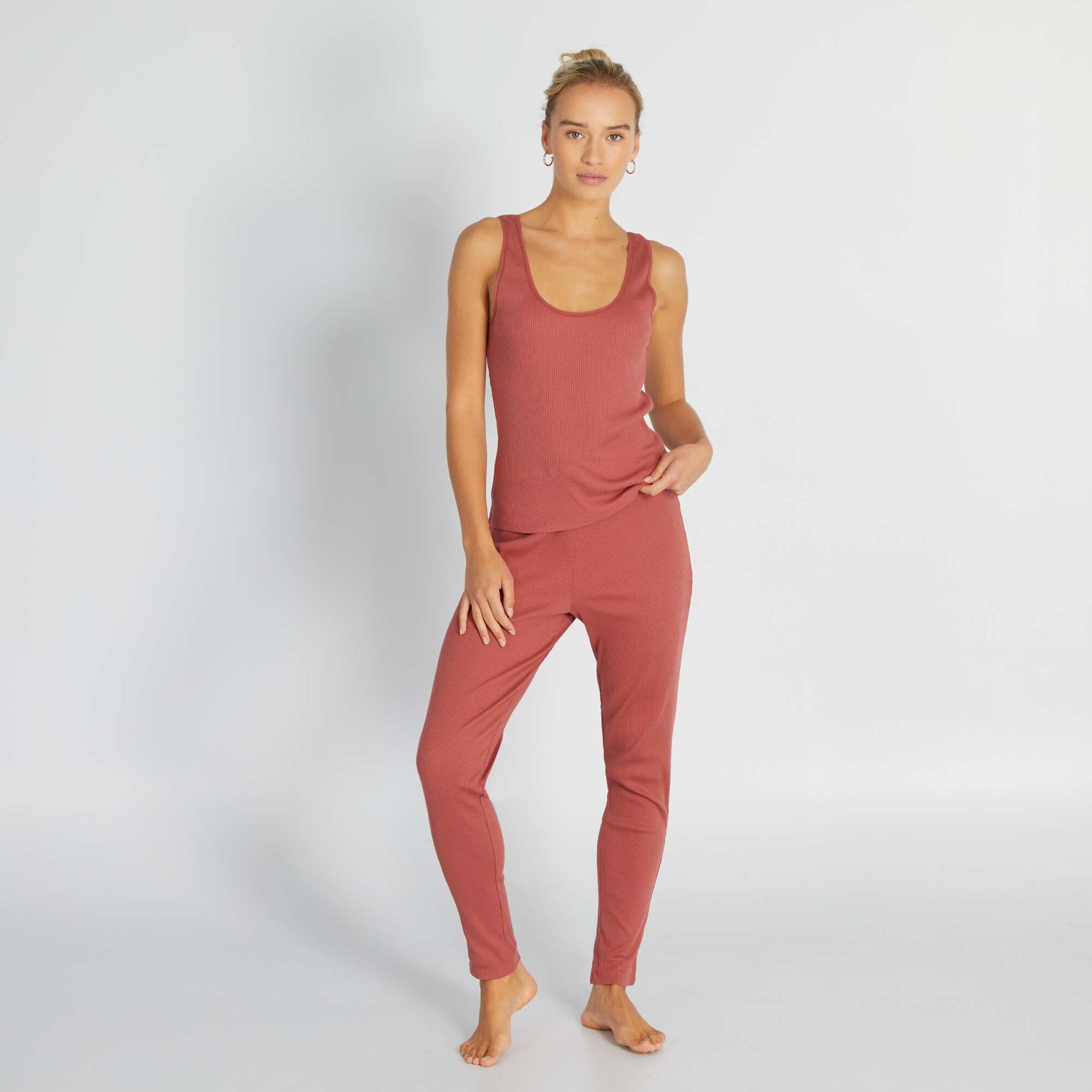 Pantalon en maille c tel e Rouge