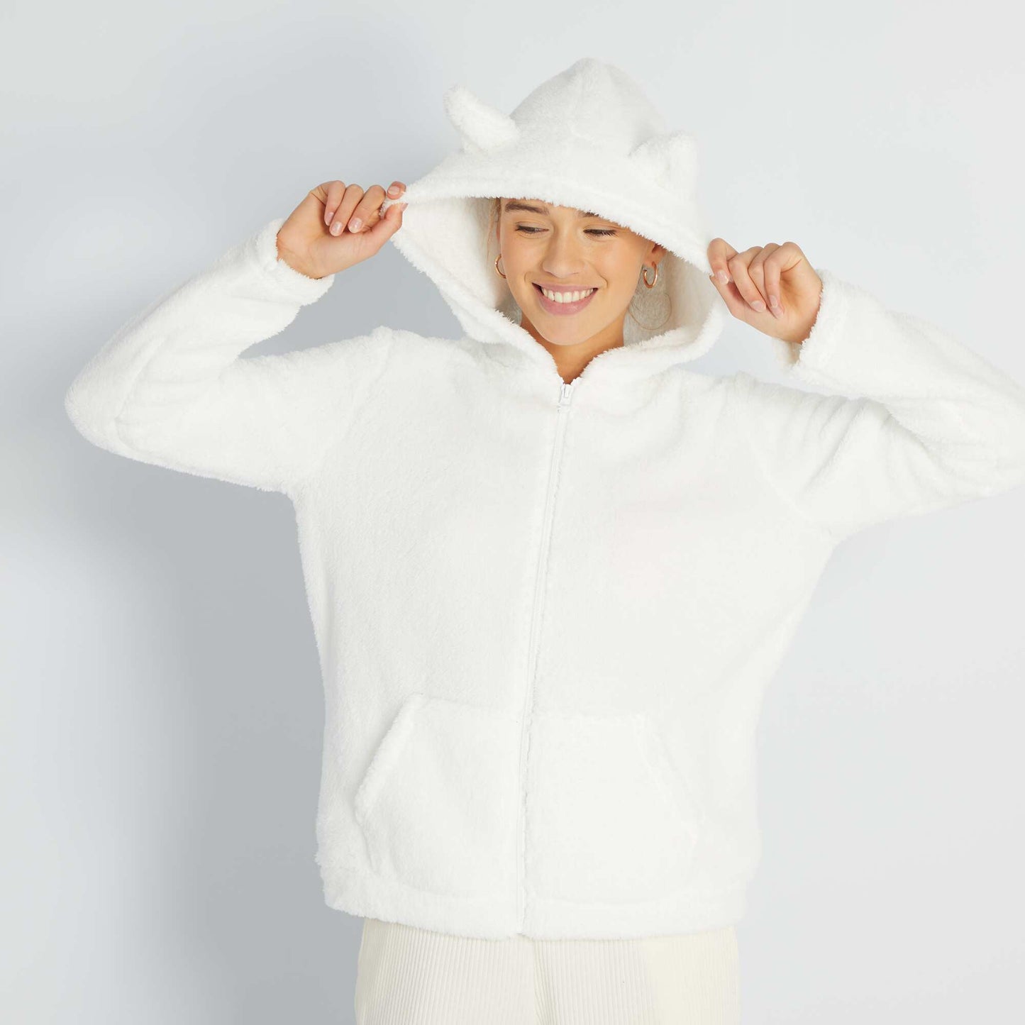 Sweat en polaire blanc