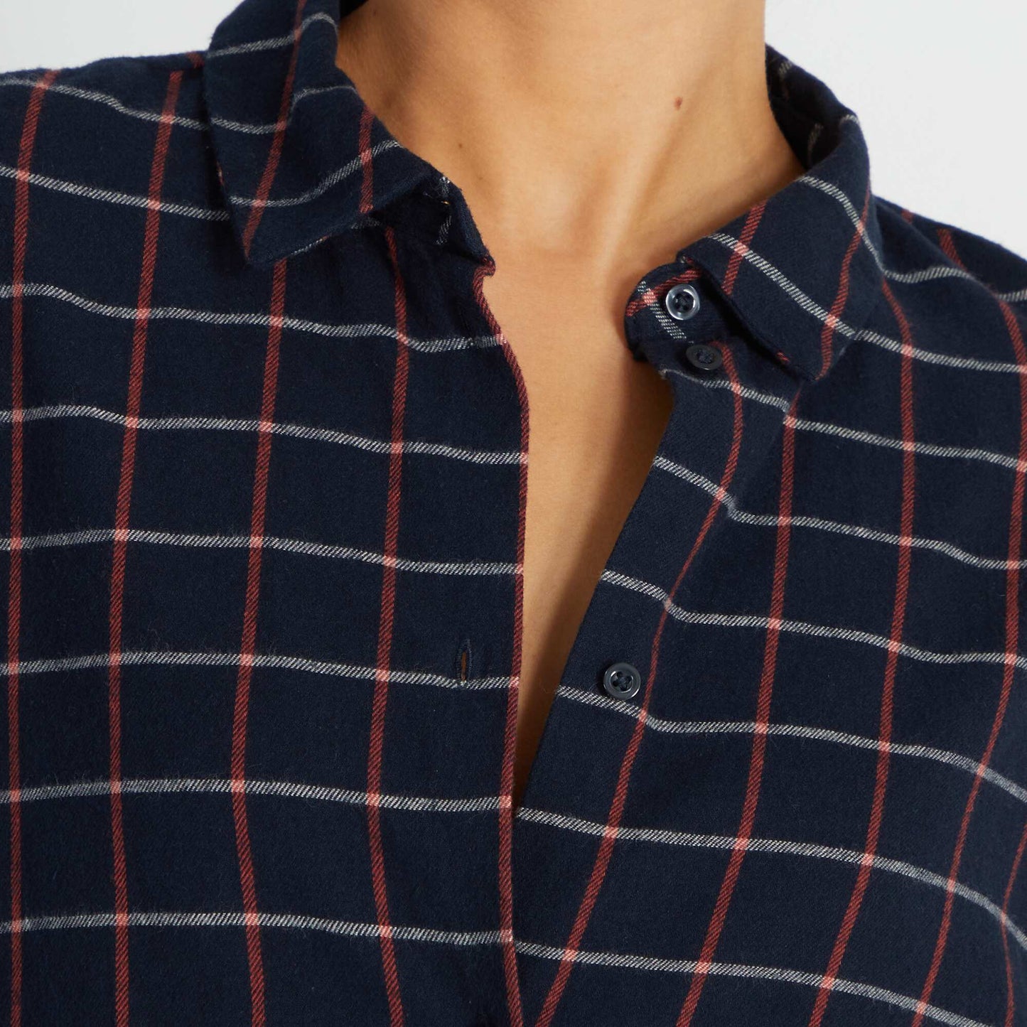 Ensemble pyjama long en flanelle - 2 pi ces Marine
