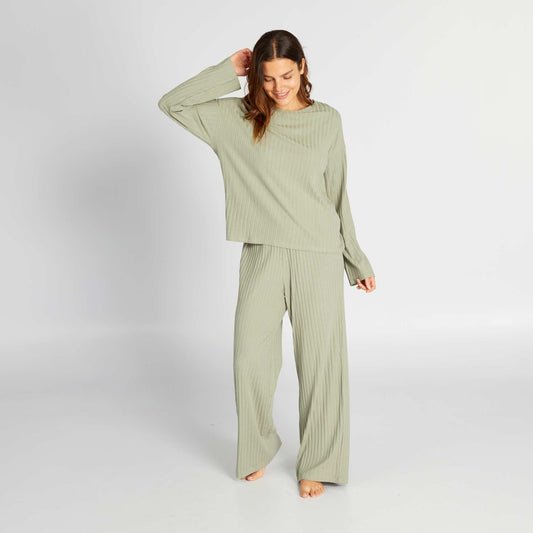 Ensemble pyjama c tel t-shirt + pantalon - 2 pi ces Vert