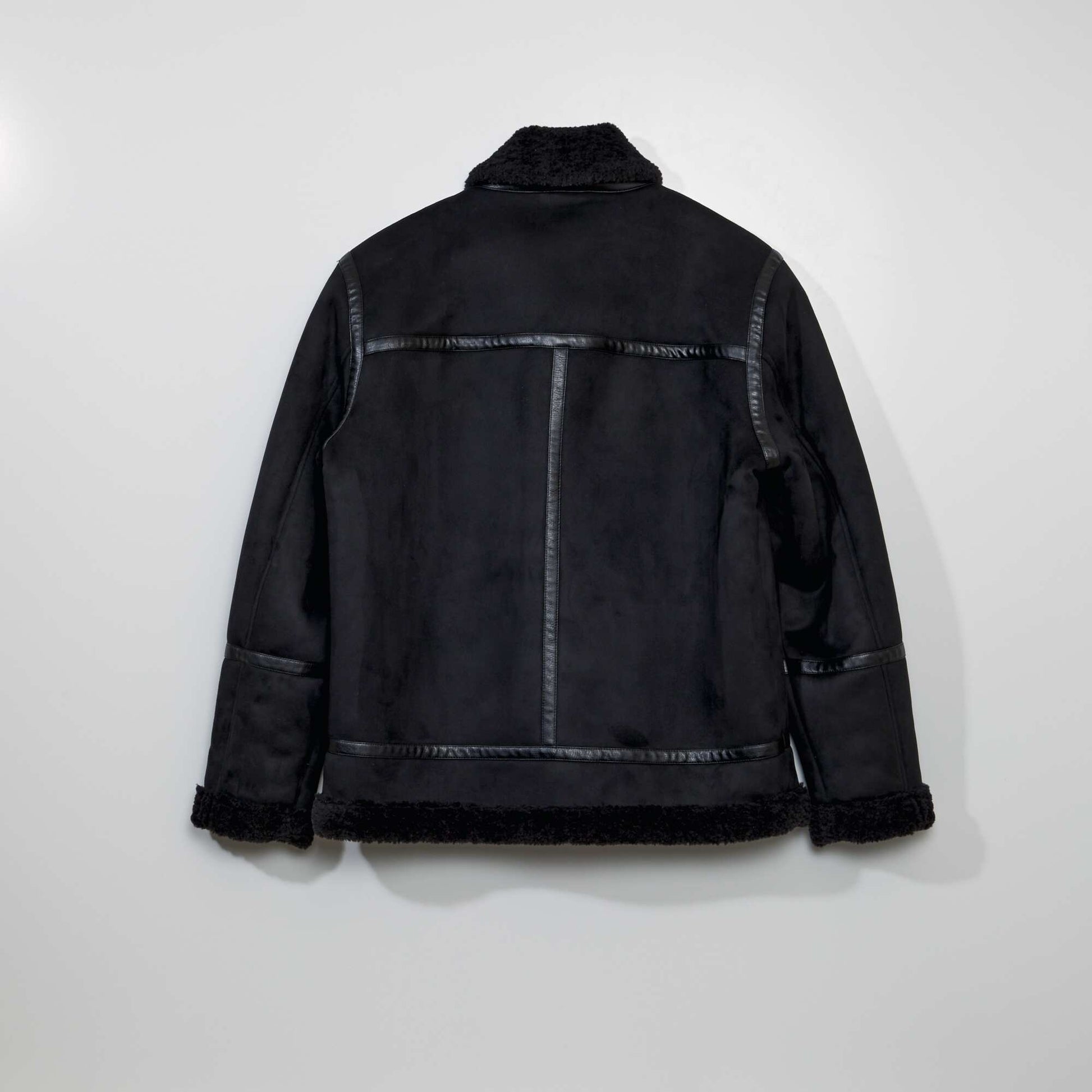 Blouson aviateur en suedine Noir