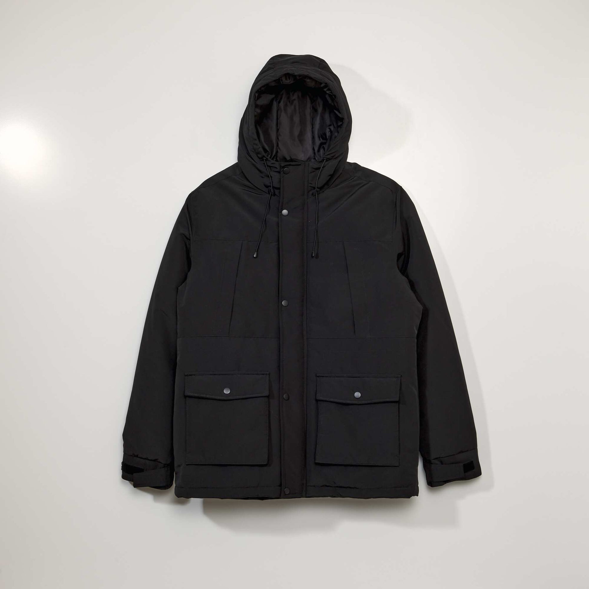 Parka chaude capuche noir