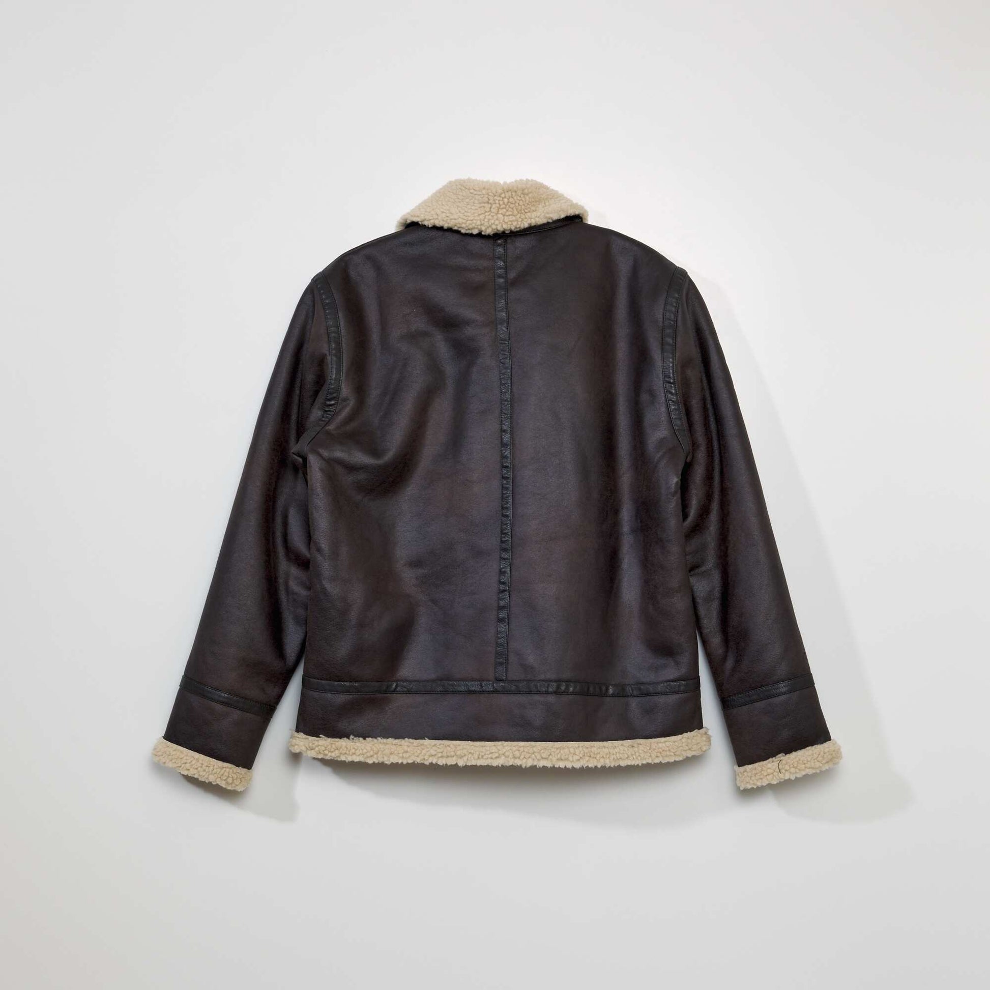 Blouson fa on aviateur avec sherpa Marron