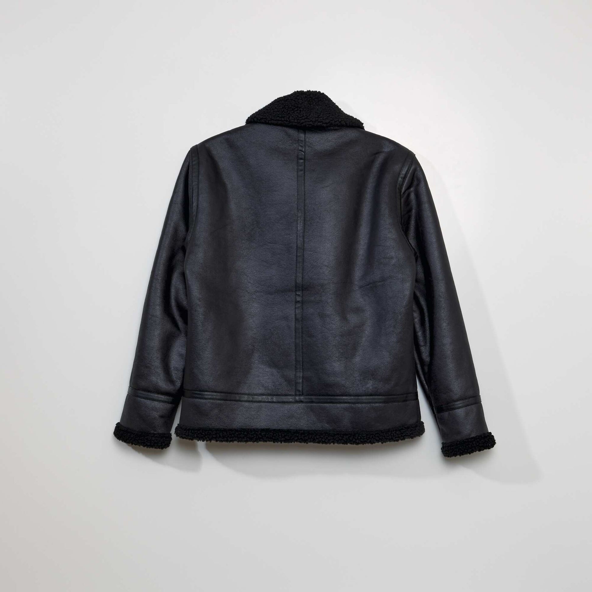 Blouson fa on aviateur avec sherpa noir