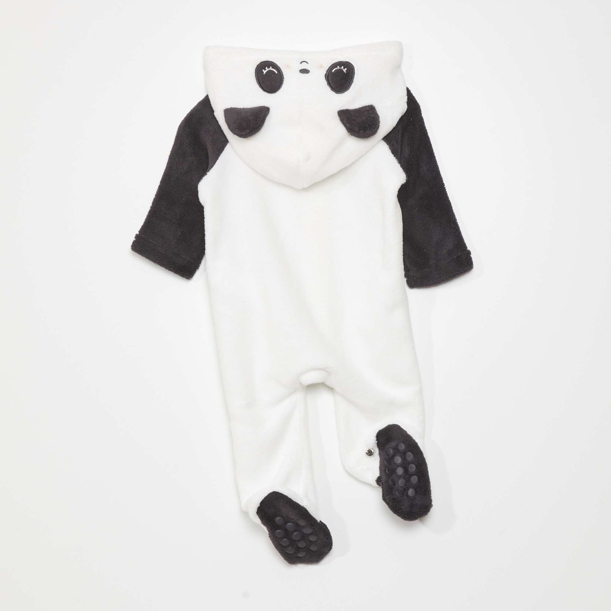 Combinaison polaire capuche 'panda' Noir/blanc