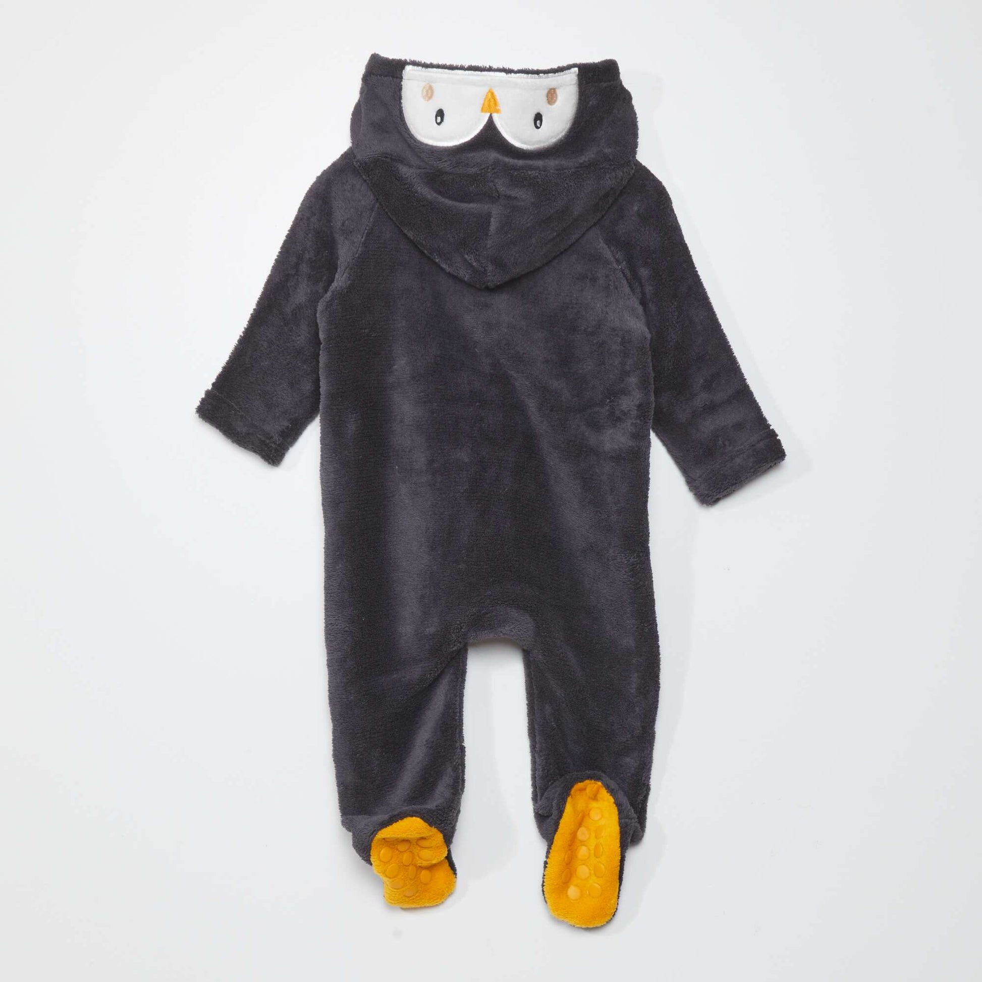 Combinaison polaire capuche 'panda' Gris