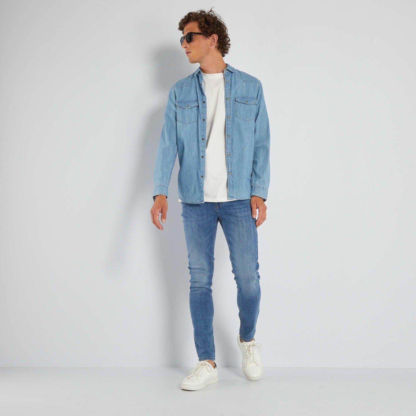 Jean skinny 5 poches - L32 Bleu