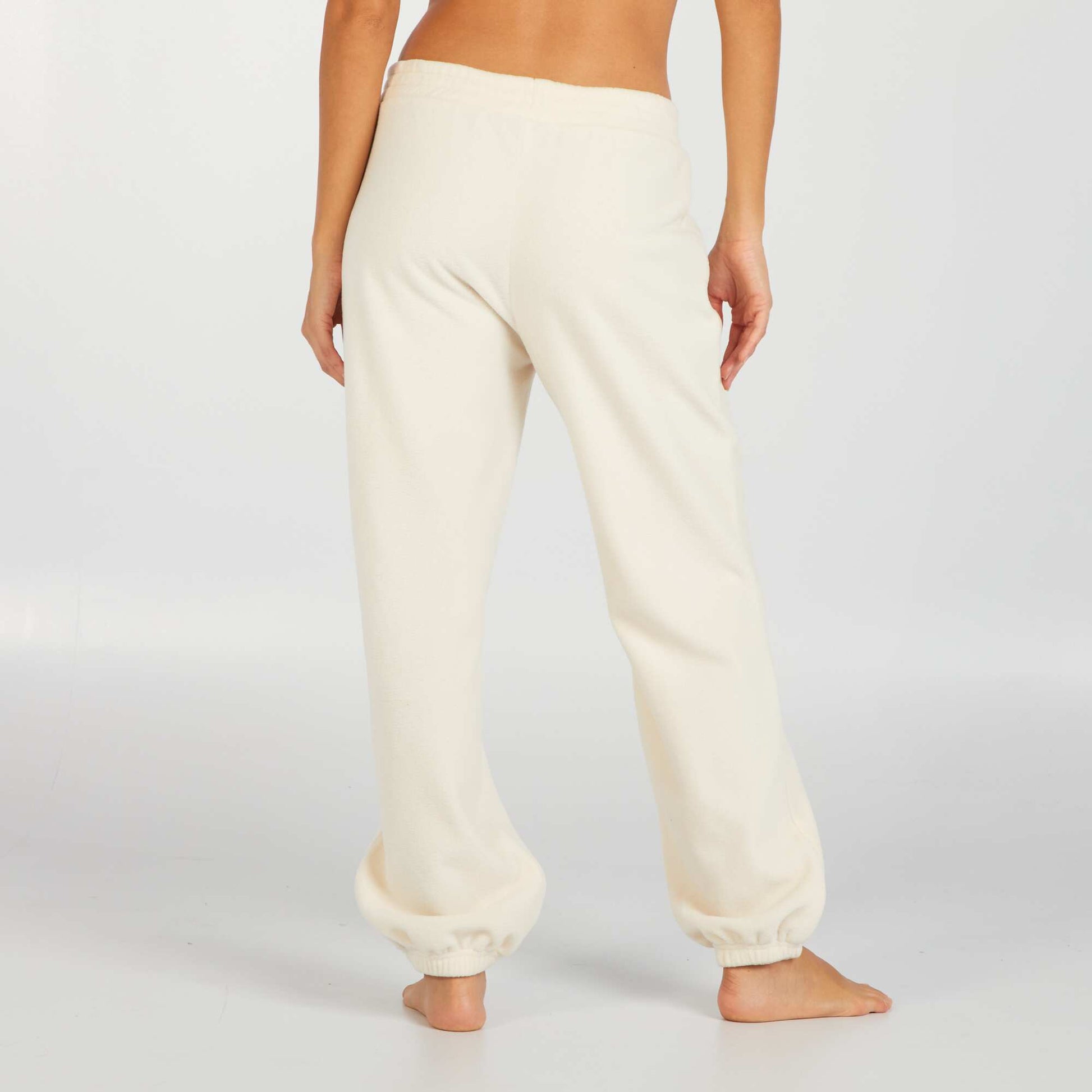 Pantalon de pyjama en polaire BLANC EGG