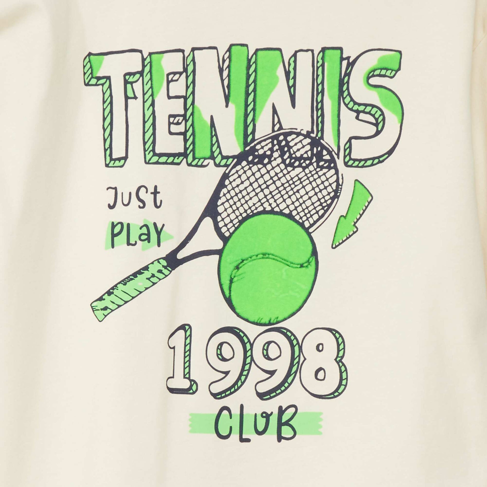 T-shirt en maille jersey 'tennis' Blanc