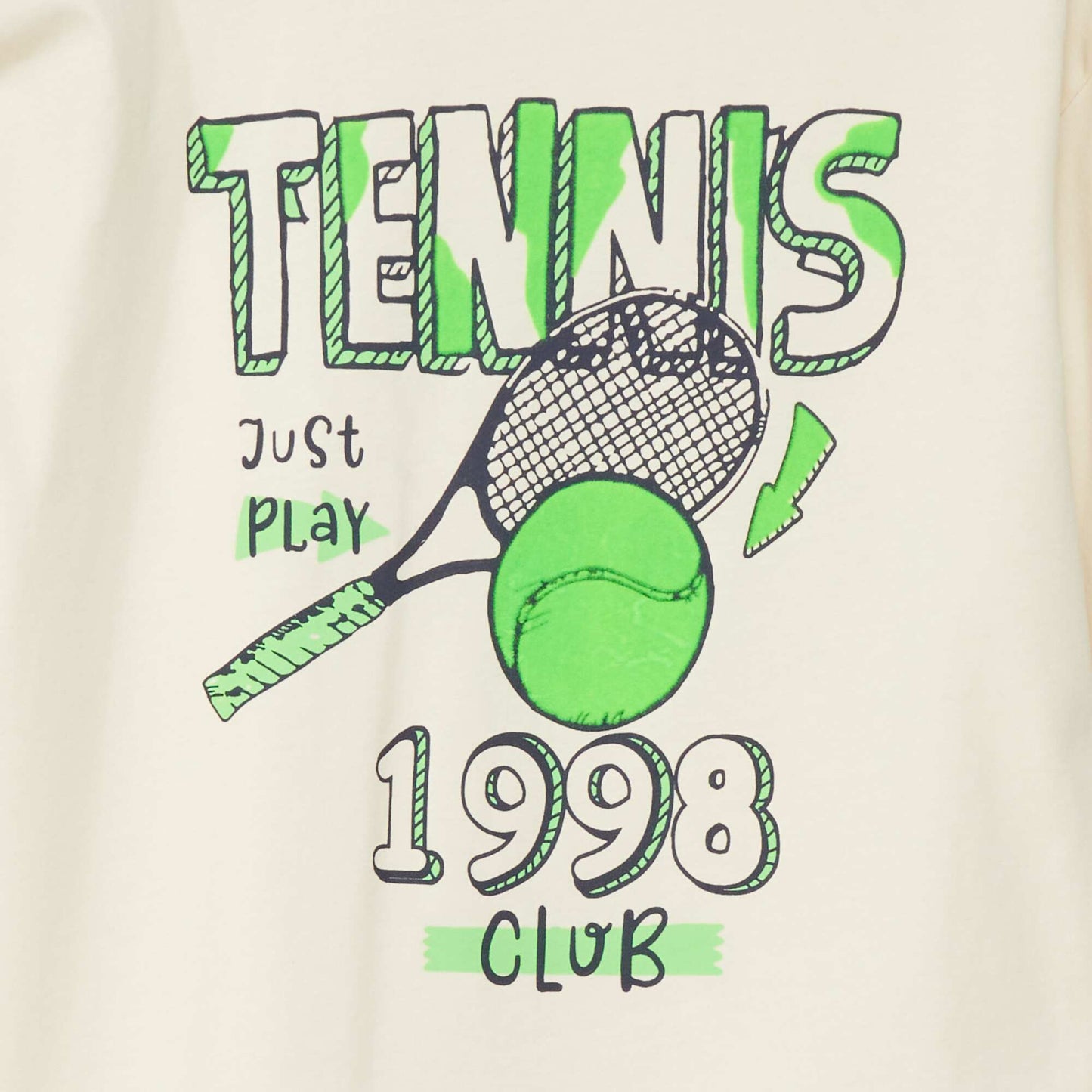 T-shirt en maille jersey 'tennis' Blanc