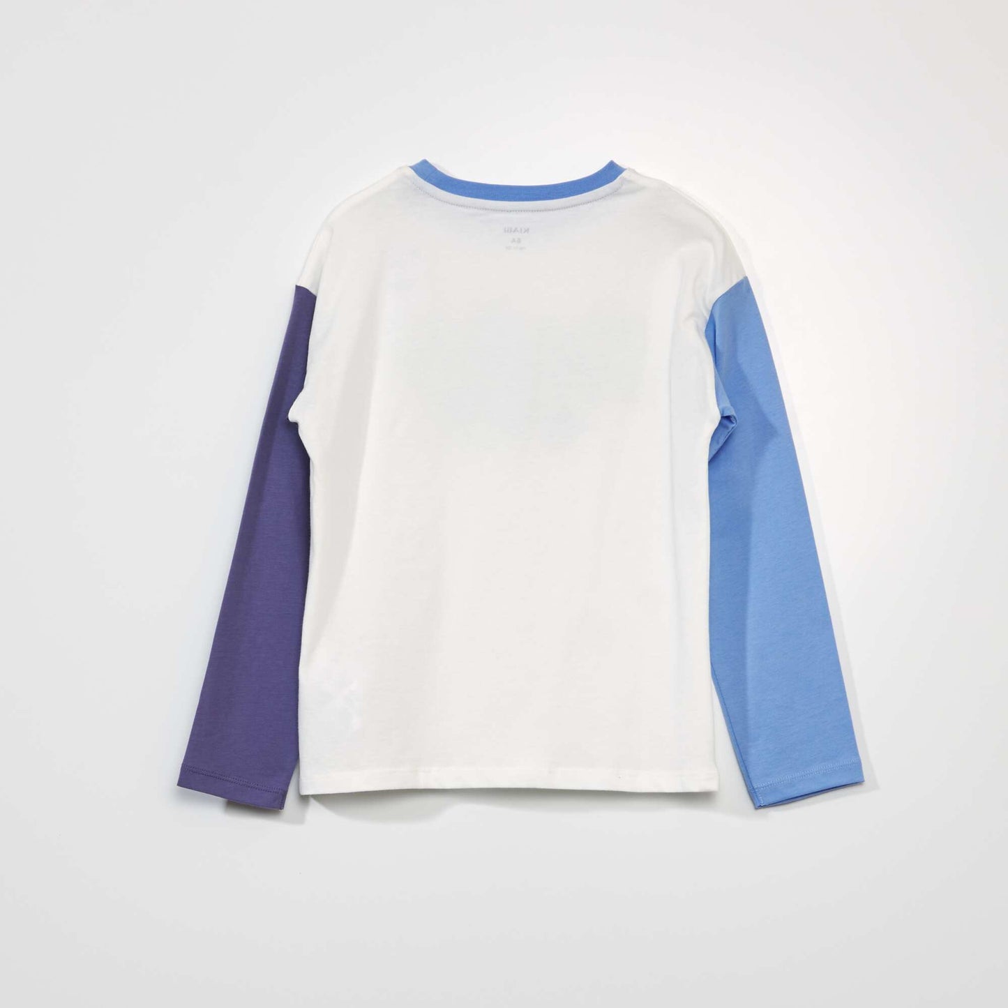 T-shirt manches longues 'skate' Blanc/violet