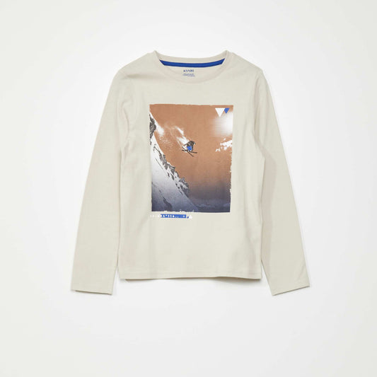 T-shirt manches longues Ecru