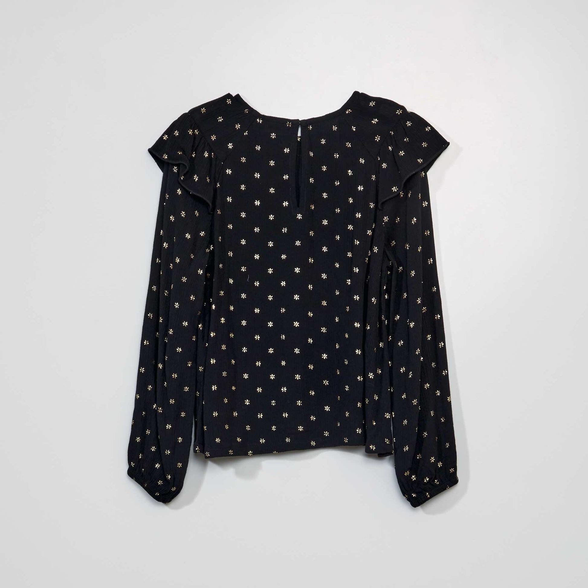 Blouse fluide avec imprim Noir